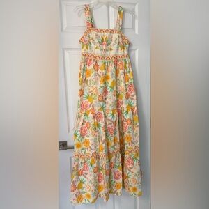 Rachel Zoe Yellow & Pink Floral Maxi Dress